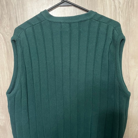 Vintage Shenandoah Green Knit V-Neck Sweater Vest - Men's Size XL - Picture 9 of 10